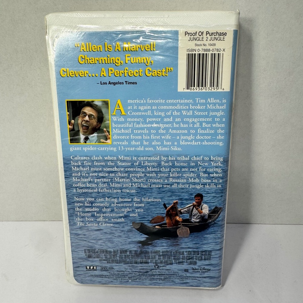 Disney Jungle 2 Jungle VHS Tim Allen Martin Short 1997 Family Comedy Vintage - Picture 2 of 5